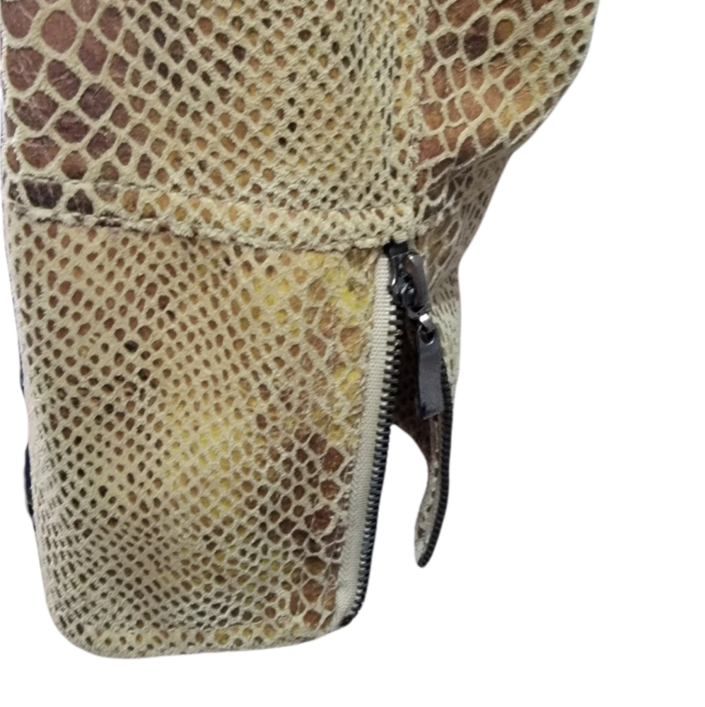 Dialogue Faux Snake Skin Leather Jacket size M - Picture 3 of 7